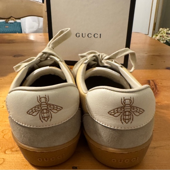 Gucci Tricolor Leather and Suede G74 Sneakers Size 38+, 8.5, includes box - Picture 7 of 10